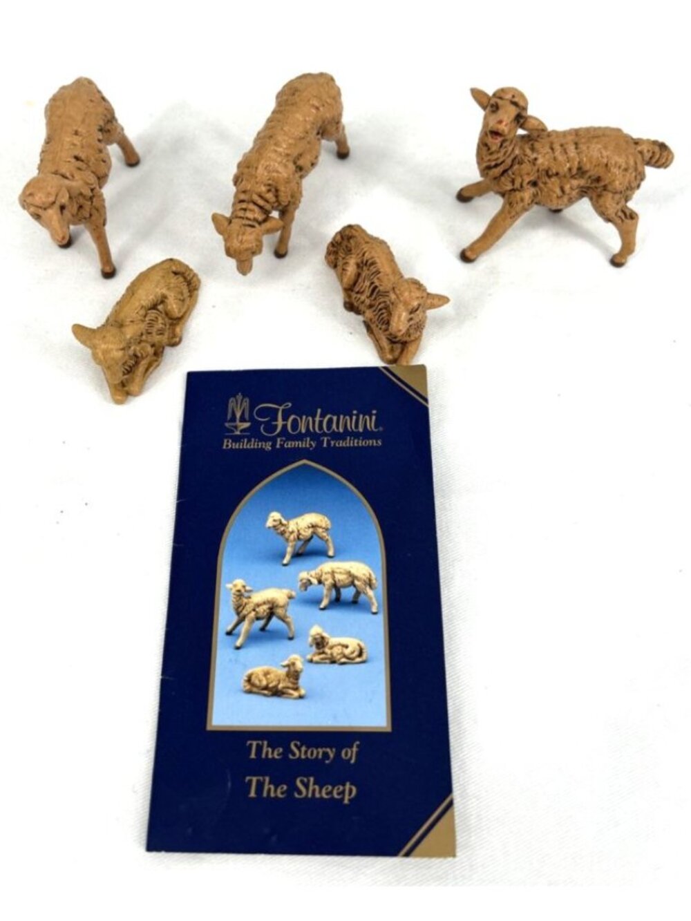 Fontanini The Sheep 5 pc Set Heirloom Nativity Collection 52539 2.5" Insert